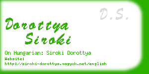 dorottya siroki business card